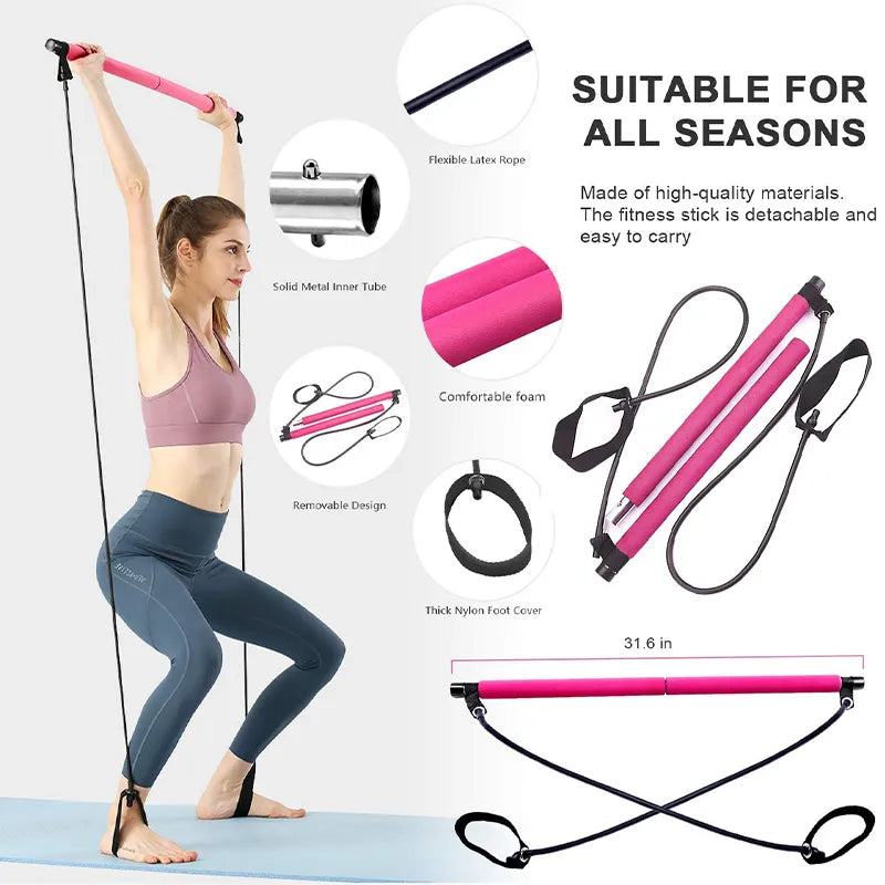 Multi-purpose pilates stick